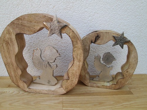 Engel aus metall mangoholz - engel,