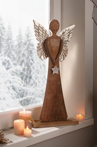 Engel silver star aus mango - engel, star"