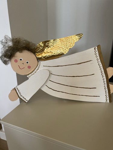 Engel aus holz - engel, gold